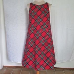 VINEYARD VINES NWT Christmas Tartan Shift Dress 12